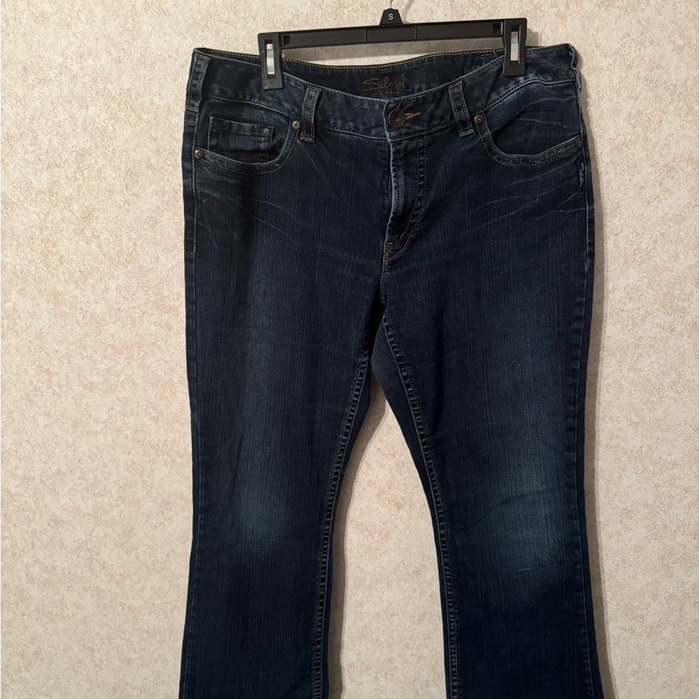 Silver Dark Blue Jeans capris